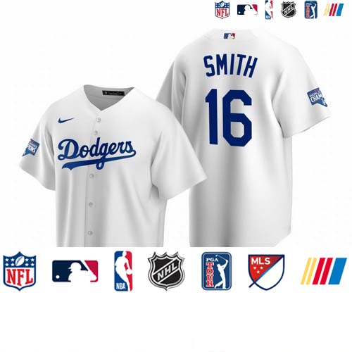 Personalized Los Angeles Dodgers 16 Will Smith White 2020 World Series Champions Jersey