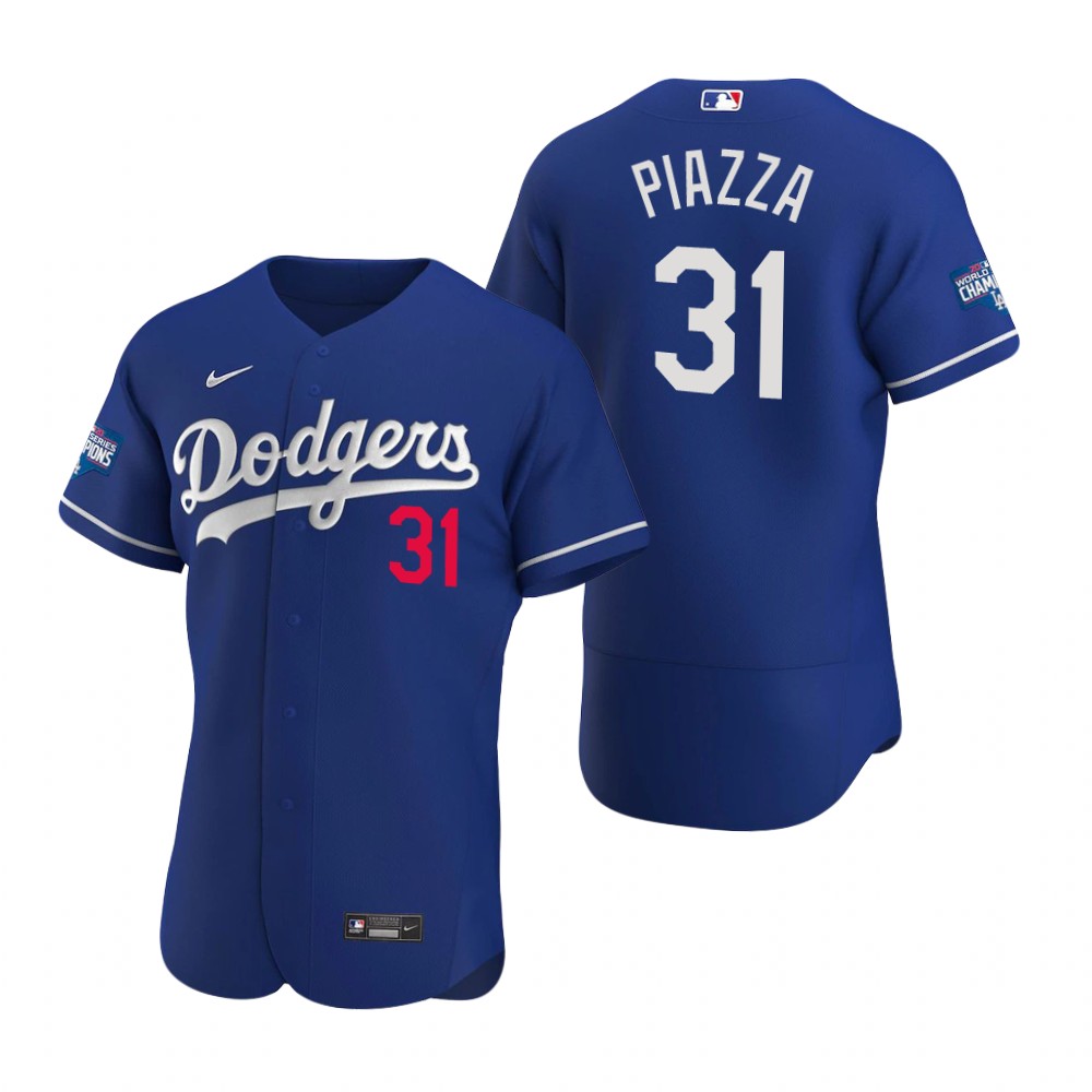 Personalized Los Angeles Dodgers 31 Mike Piazza Royal 2020 World Series Champions Authentic Jersey