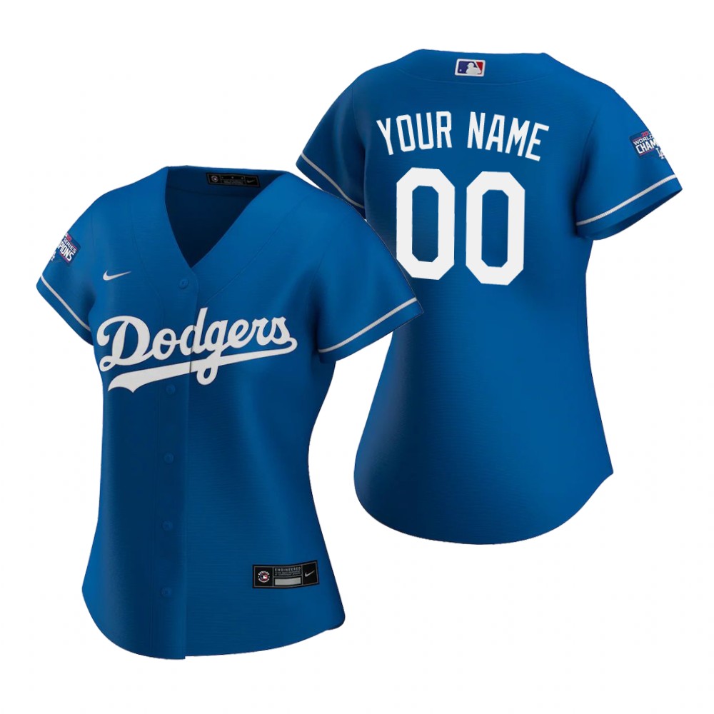 Personalized Custom Los Angeles Dodgers Royal 2020 World Series Champions Jersey