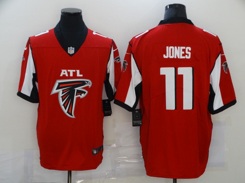 Personalized Falcons 11 Julio Jones Red Team Big Logo Untouchable Limited Jersey