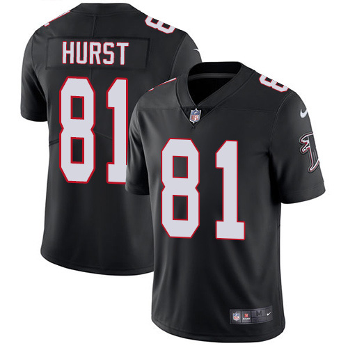 Personalized Falcons #81 Hayden Hurst Black Alternate Men’s Stitched NFL Untouchable Limited Jersey