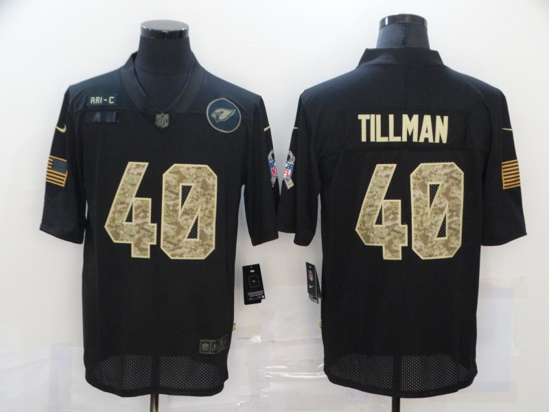 Personalized Cardinals 40 Pat Tillman Black Camo 2020 Salute To Service Limited Jersey