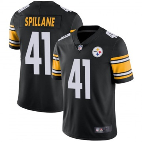 Personalized Men Steelers #41 Robert Spillane Limited Black Jerseys