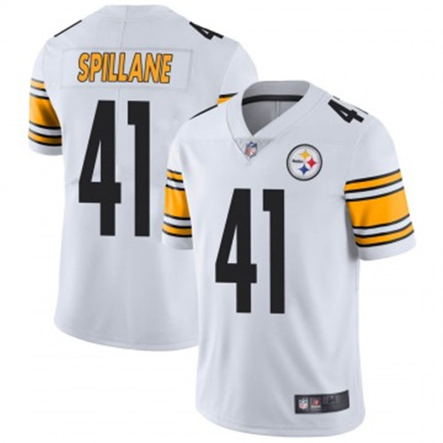 Personalized Men Steelers #41 Robert Spillane Limited White Jerseys