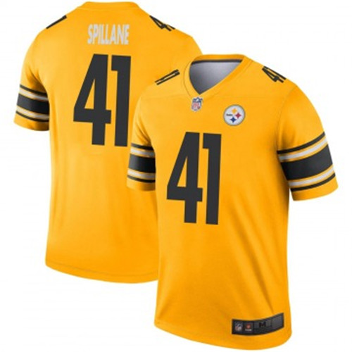 Personalized Men Steelers #41 Robert Spillane Limited Gold rush Jerseys