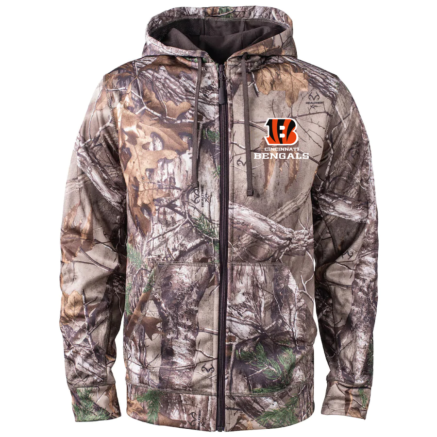 Personalized Cincinnati Bengals 2020 NFL Men’s Realtree Camo Full-Zip Hoodie