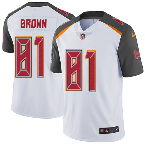 Personalized Buccaneers #81 Antonio Brown White Men’s Stitched NFL Untouchable Limited Jersey