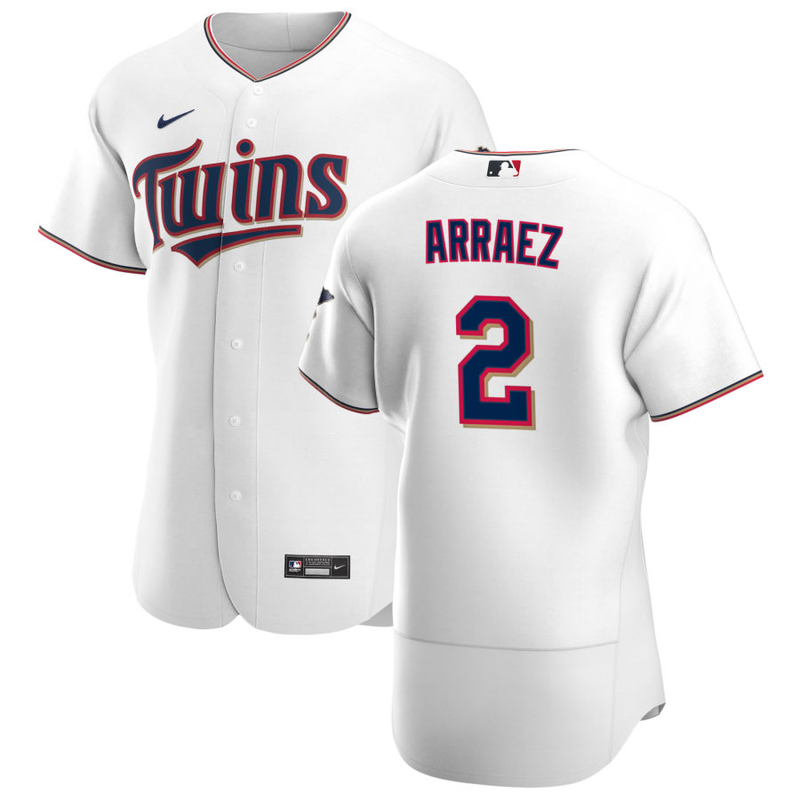 Personalized Minnesota Twins #2 Luis Arraez Men’s White Home 2020 Authentic Player MLB Jersey