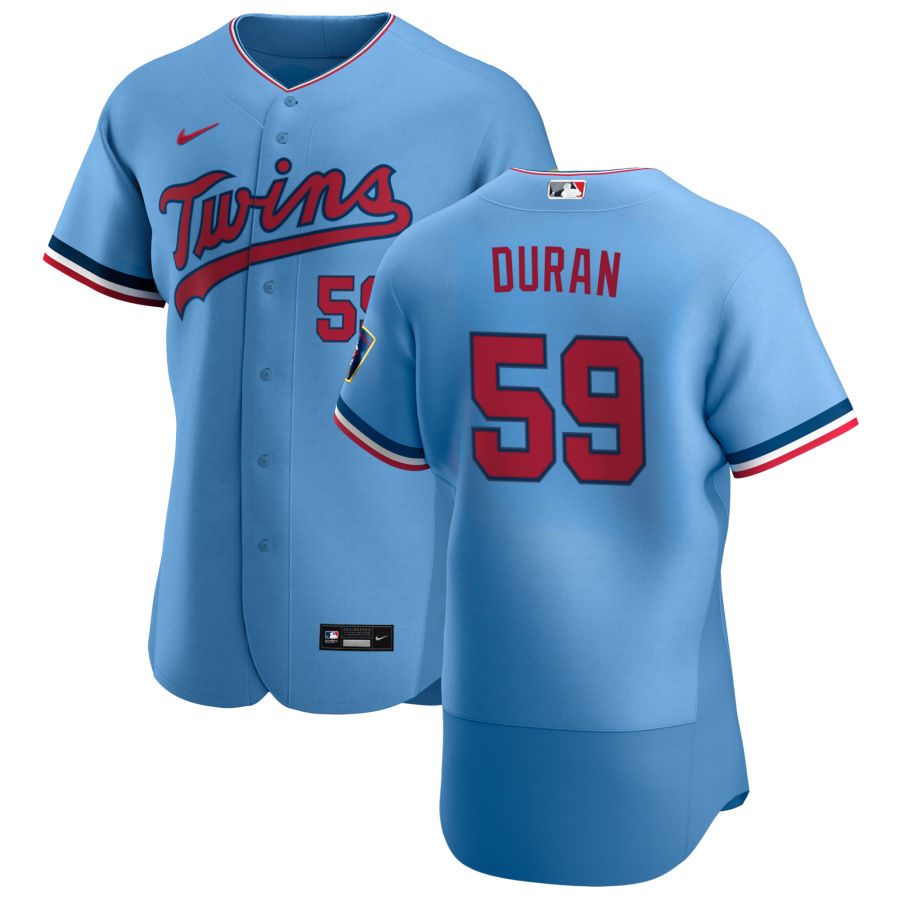Personalized Minnesota Twins #59 Jhoan Duran Men’s Light Blue Alternate 2020 Authentic Team MLB Jersey