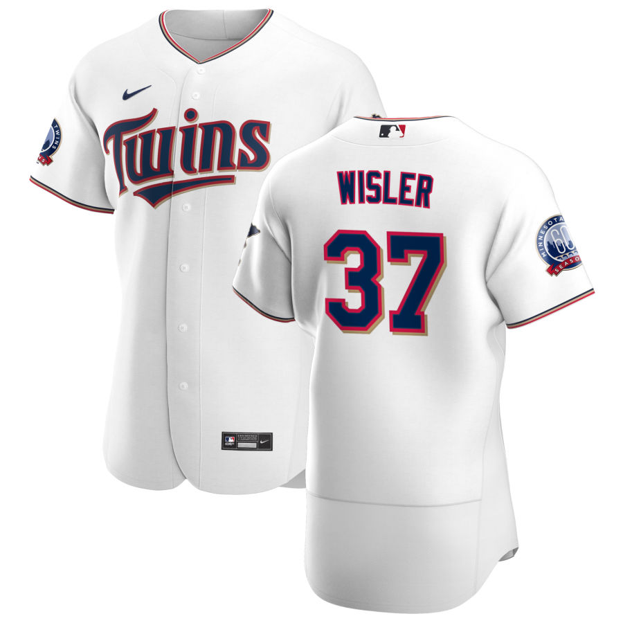 Personalized Minnesota Twins #37 Matt Wisler Men’s White Home 2020 60th Season Authentic Team MLB Jersey