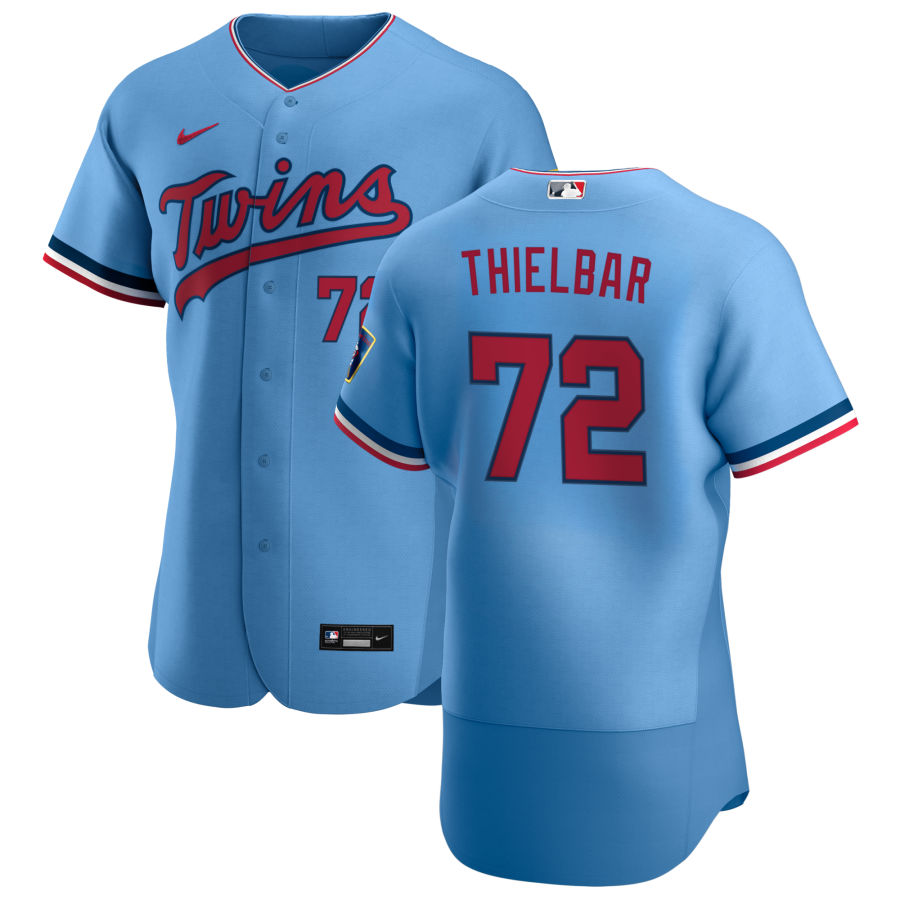 Personalized Minnesota Twins #72 Caleb Thielbar Men’s Light Blue Alternate 2020 Authentic Team MLB Jersey