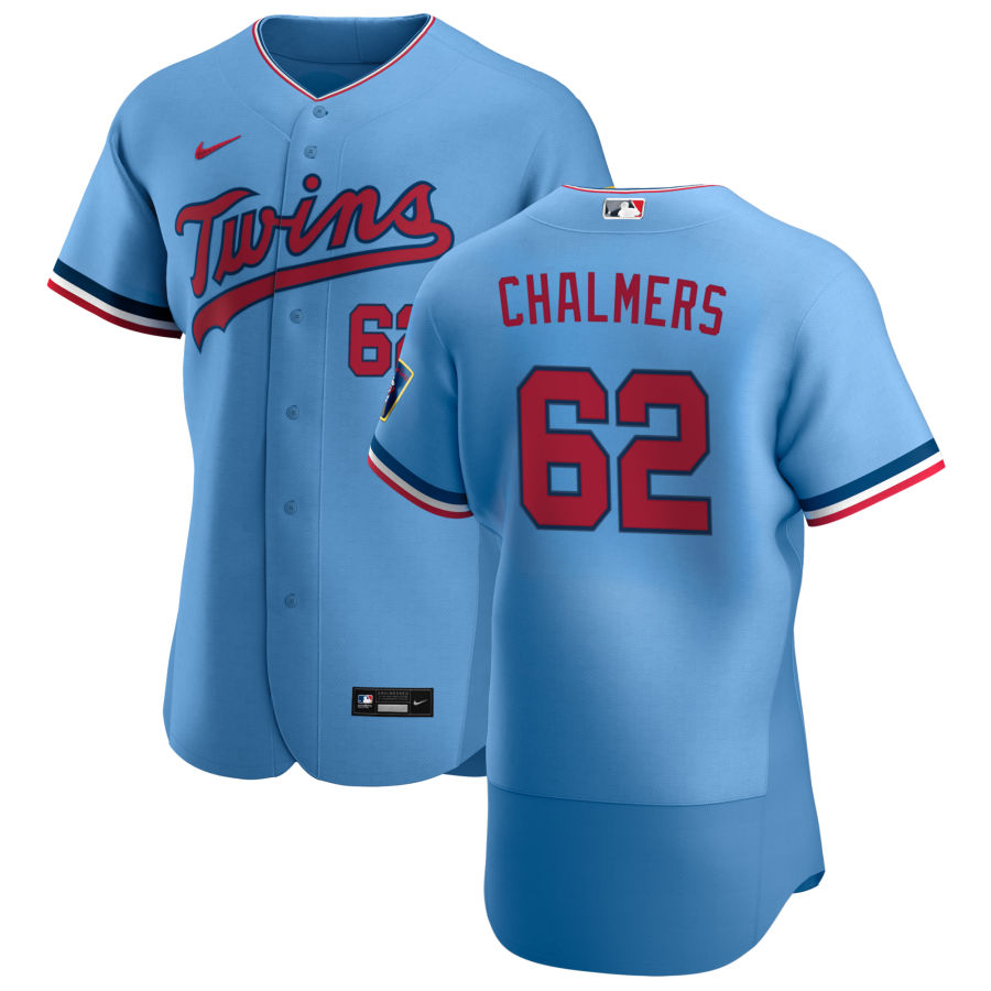 Personalized Minnesota Twins #62 Dakota Chalmers Men’s Light Blue Alternate 2020 Authentic Team MLB Jersey