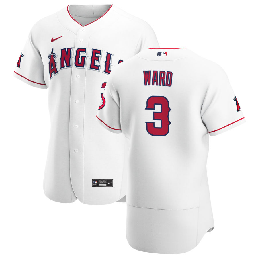 Personalized Los Angeles Angels #3 Taylor Ward Men’s White Home 2020 Authentic Player MLB Jersey