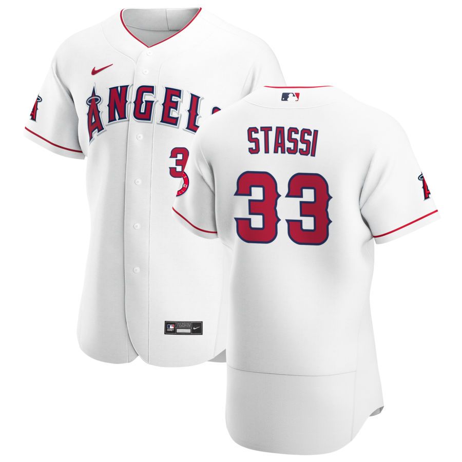 Personalized Los Angeles Angels #33 Max Stassi Men’s White Home 2020 Authentic Player MLB Jersey