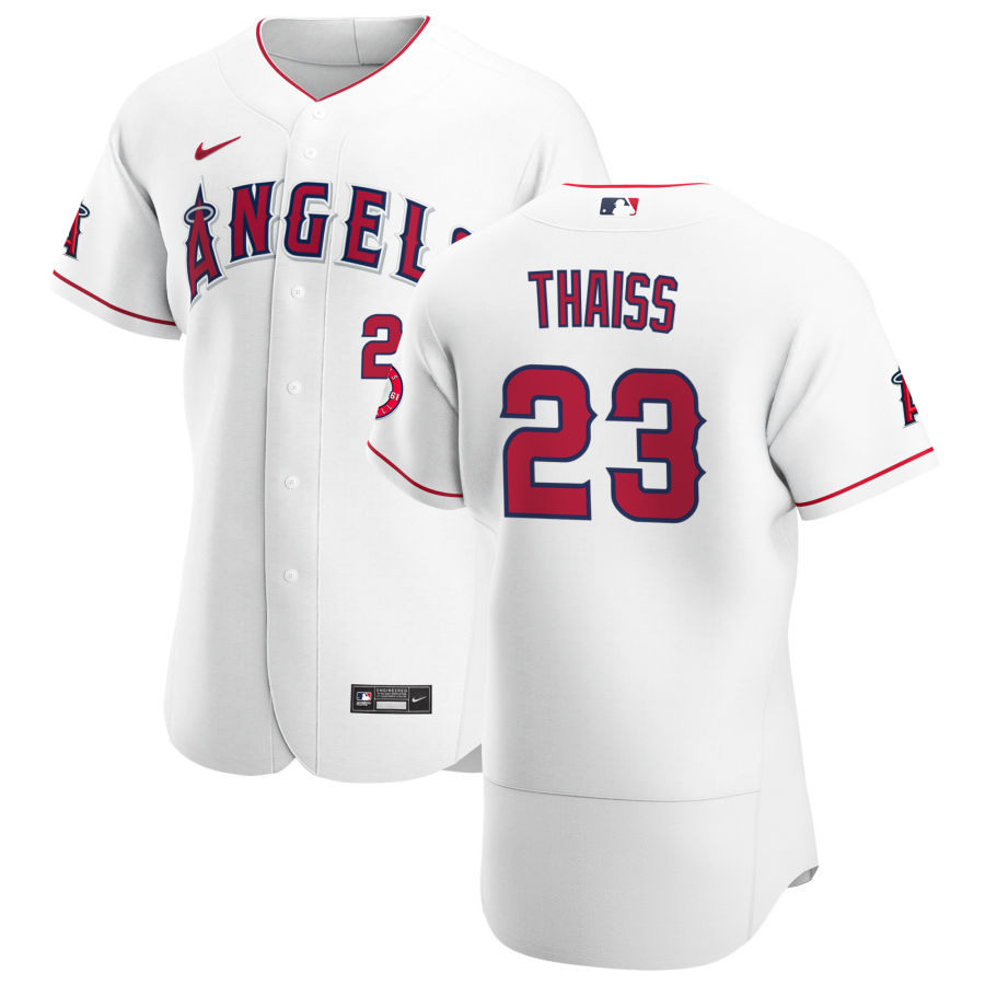 Personalized Los Angeles Angels #23 Matt Thaiss Men’s White Home 2020 Authentic Player MLB Jersey