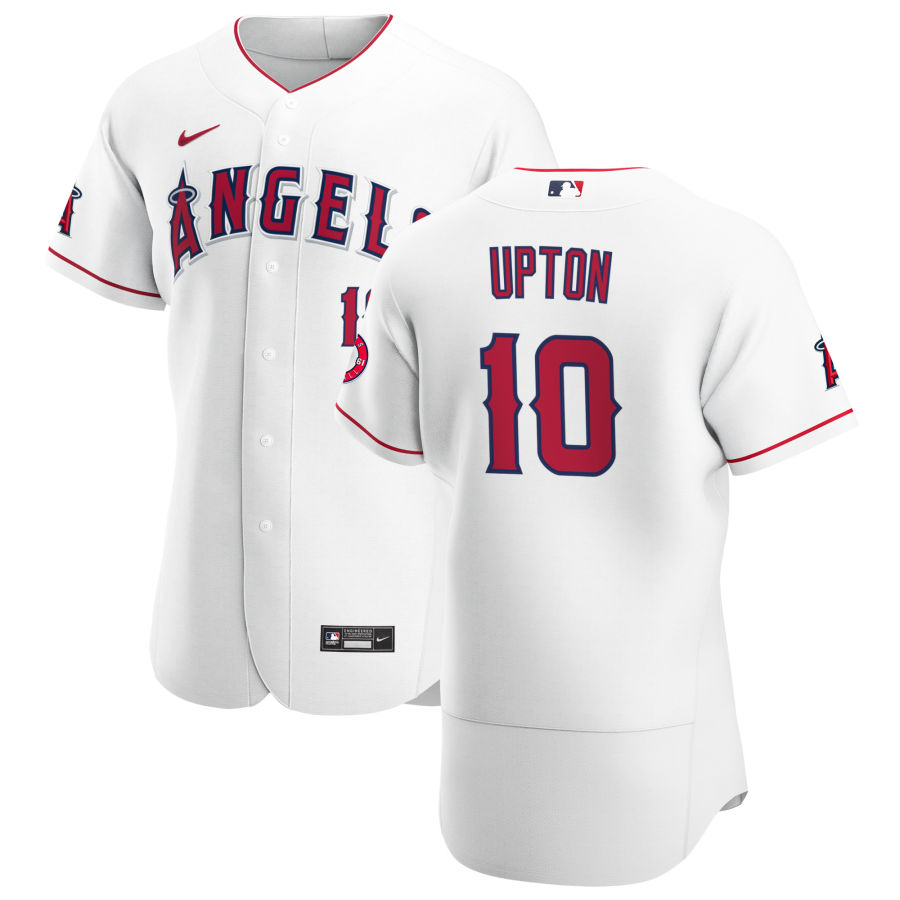 Personalized Los Angeles Angels #10 Justin Upton Men’s White Home 2020 Authentic Player MLB Jersey