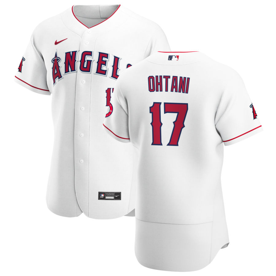Personalized Los Angeles Angels #17 Shohei Ohtani Men’s White Home 2020 Authentic Player MLB Jersey