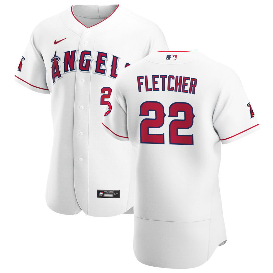 Personalized Los Angeles Angels #22 David Fletcher Men’s White Home 2020 Authentic Player MLB Jersey