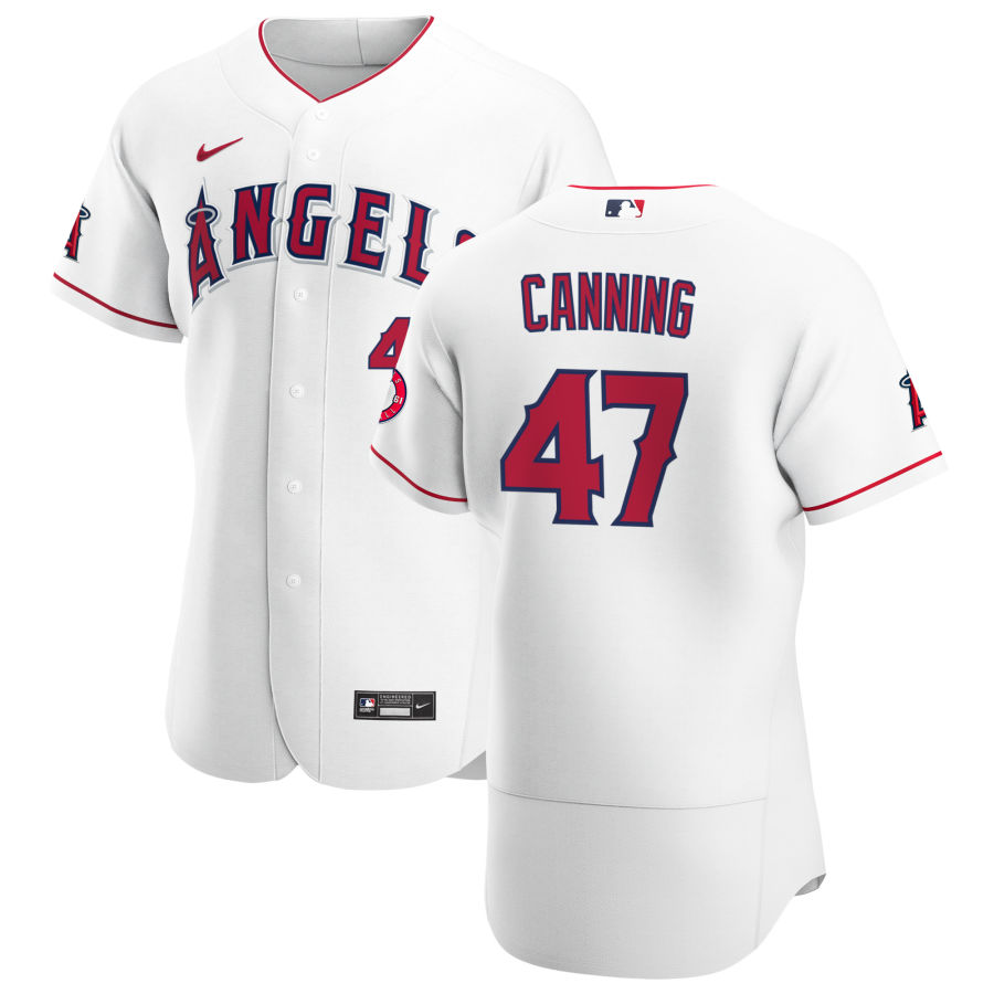 Personalized Los Angeles Angels #47 Griffin Canning Men’s White Home 2020 Authentic Player MLB Jersey