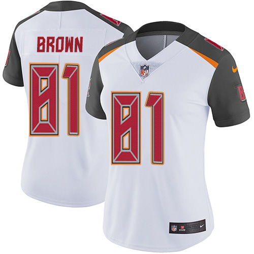Personalized Women’s Buccaneers #81 Antonio Brown White Women’s Stitched NFL Untouchable Limited Jersey