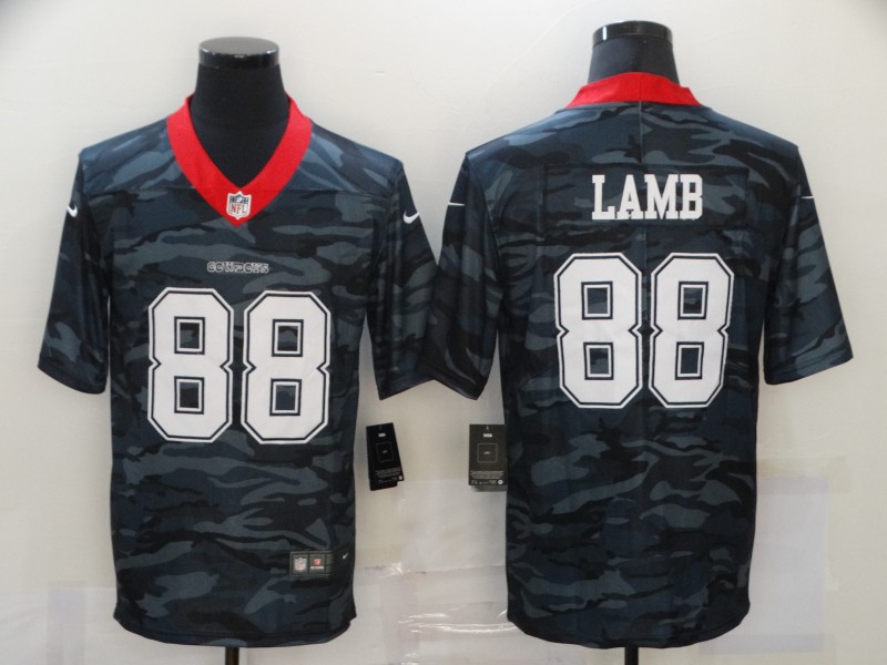 Personalized Cowboys 88 CeeDee Lamb Black Camo USA Flag Limited Jersey