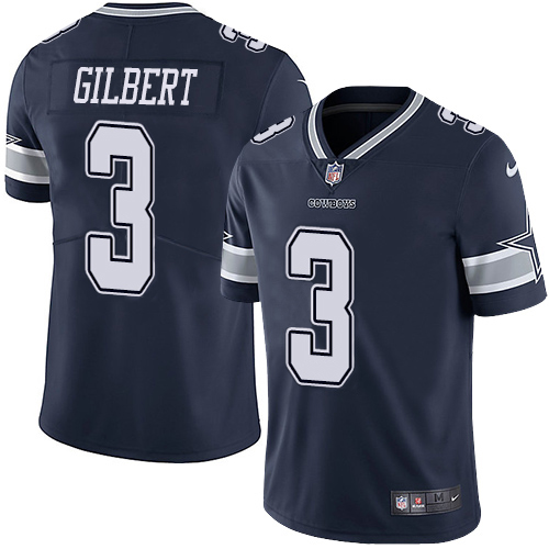 Personalized Cowboys #3 Garrett Gilbert Navy Blue Team Color Men’s Stitched NFL Untouchable Limited Jersey