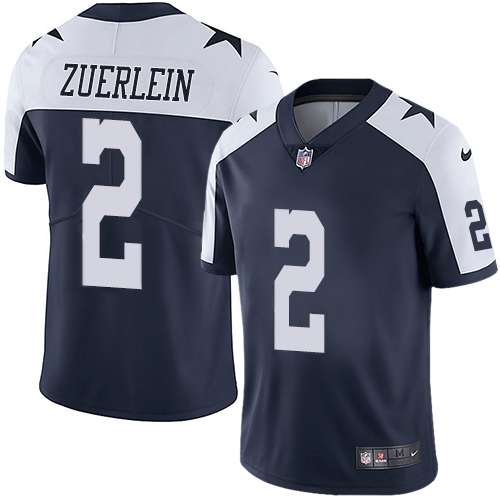 Personalized Cowboys #2 Greg Zuerlein Navy Blue Thanksgiving Men’s Stitched NFL Untouchable Limited Throwback Jersey