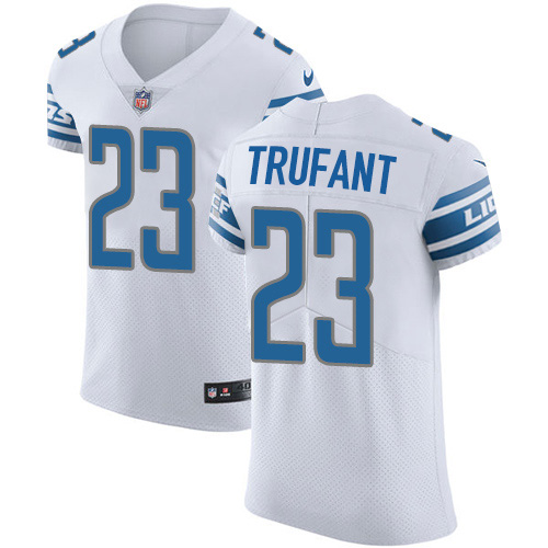 Personalized Lions #23 Desmond Trufant White Men’s Stitched NFL New Elite Jersey