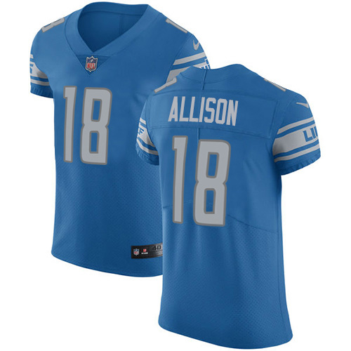 Personalized Lions #18 Geronimo Allison Blue Team Color Men’s Stitched NFL Untouchable Elite Jersey
