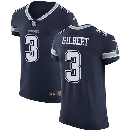Personalized Cowboys #3 Garrett Gilbert Navy Blue Team Color Men’s Stitched NFL Untouchable Elite Jersey