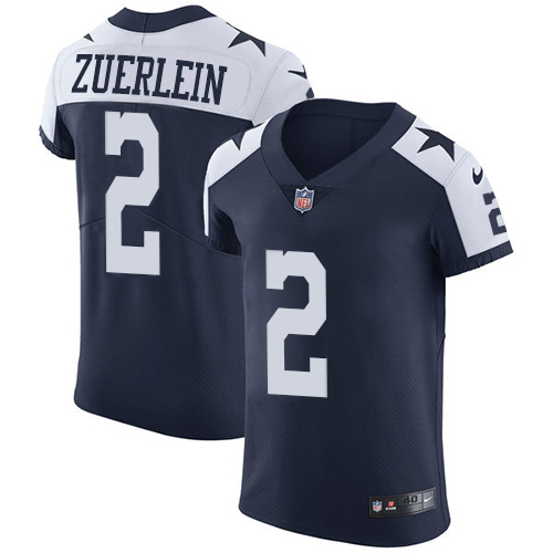 Personalized Cowboys #2 Greg Zuerlein Navy Blue Thanksgiving Men’s Stitched NFL Untouchable Throwback Elite Jersey
