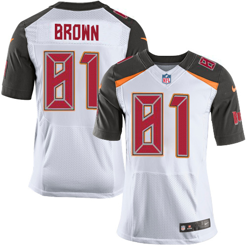 Personalized Buccaneers #81 Antonio Brown White Men’s Stitched NFL New Elite Jersey