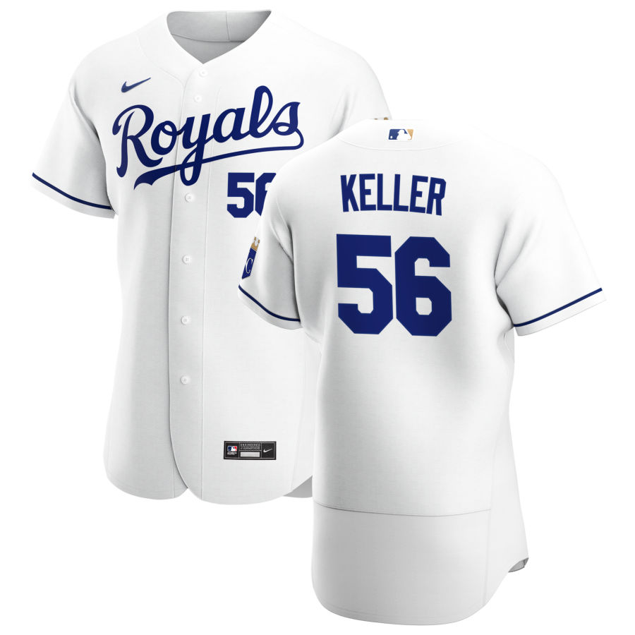 Personalized Kansas City Royals #56 Brad Keller Men’s White Home 2020 Authentic Player MLB Jersey