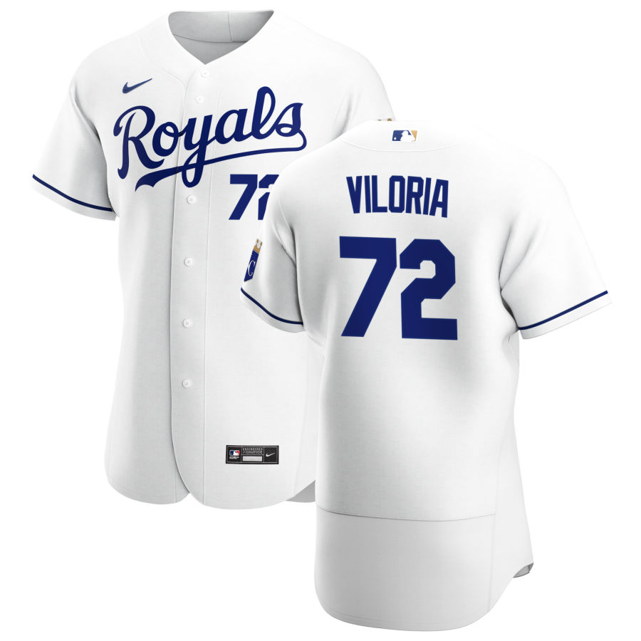 Personalized Kansas City Royals #72 Meibrys Viloria Men’s White Home 2020 Authentic Player MLB Jersey
