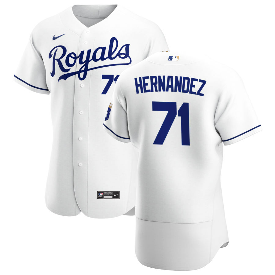 Personalized Kansas City Royals #71 Carlos Hernandez Men’s White Home 2020 Authentic Player MLB Jersey