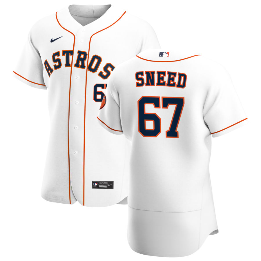 Personalized Houston Astros #67 Cy Sneed Men’s White Home 2020 Authentic Player MLB Jersey