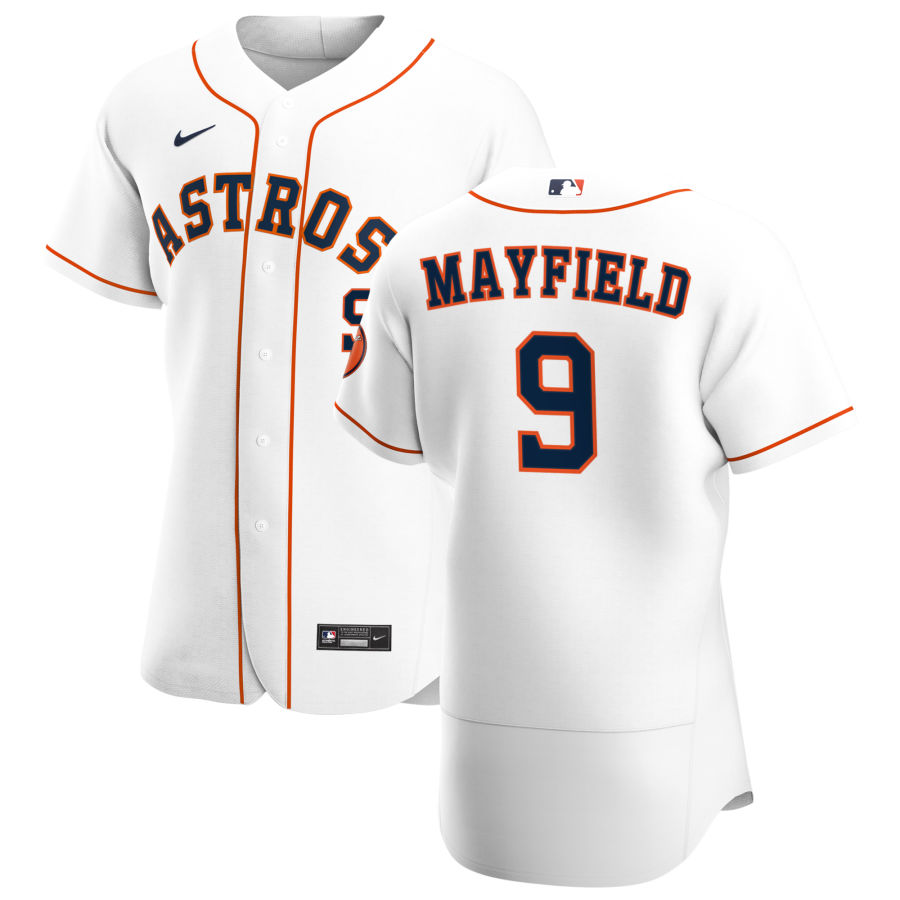Personalized Houston Astros #9 Jack Mayfield Men’s White Home 2020 Authentic Player MLB Jersey