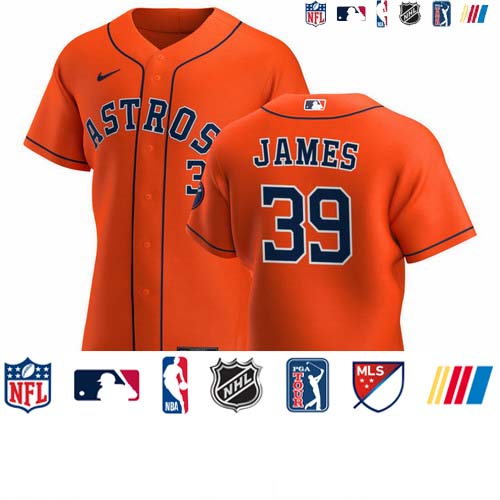 Personalized Houston Astros #39 Josh James Men’s Orange Alternate 2020 Authentic Team MLB Jersey