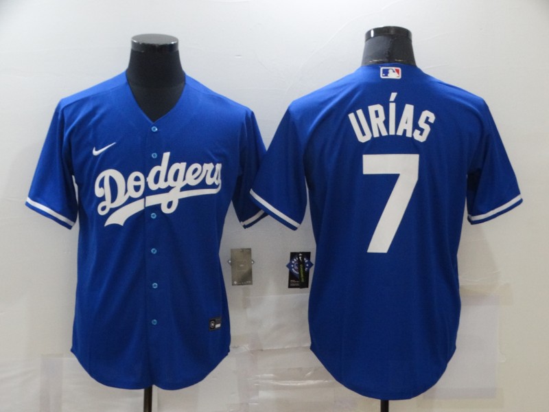 Personalized Dodgers 7 Julio Urias Royal 2020 Cool Base Jersey