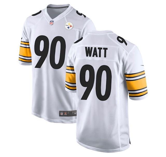 Personalized 2020 New Steelers #90 T. J. Watt White Men’s Stitched NFL Jersey