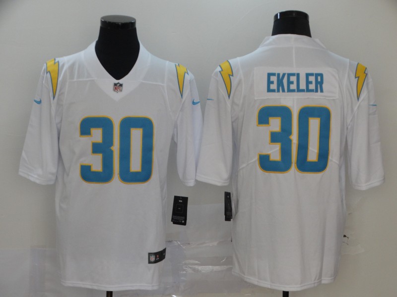 Personalized Men’s Los Angeles Chargers #30 Austin Ekeler White Limited Jersey