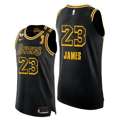 Personalized Lakers LeBron James 2020 Finals Champions Black Jersey