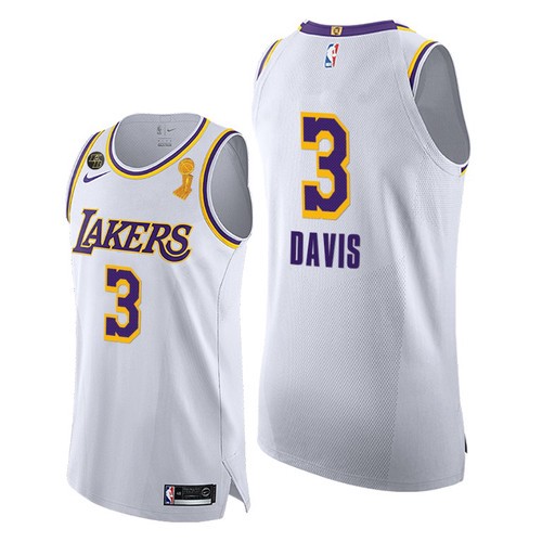 Personalized Lakers Anthony Davis 2020 Finals Champions White Jersey