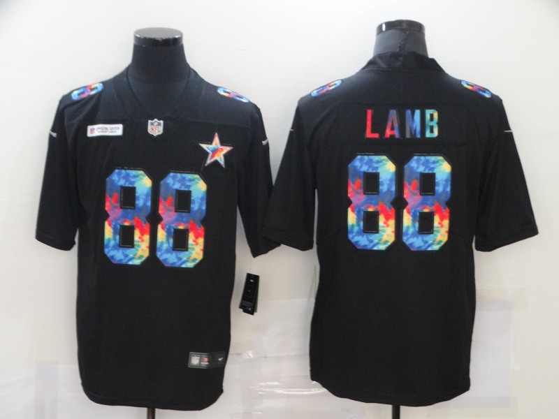 Personalized Cowboys 88 Ceedee Lamb Black Untouchable Rainbow Limited Jersey