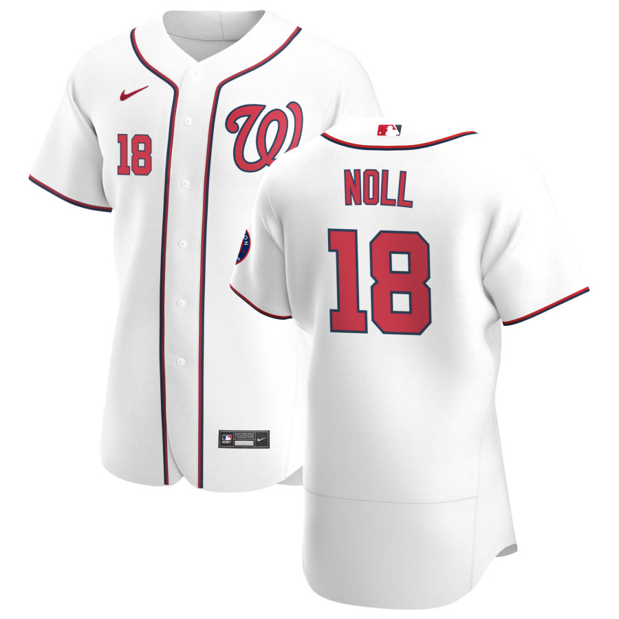 Personalized Washington Nationals #18 Jake Noll Men’s White Home 2020 Authentic Player MLB Jersey