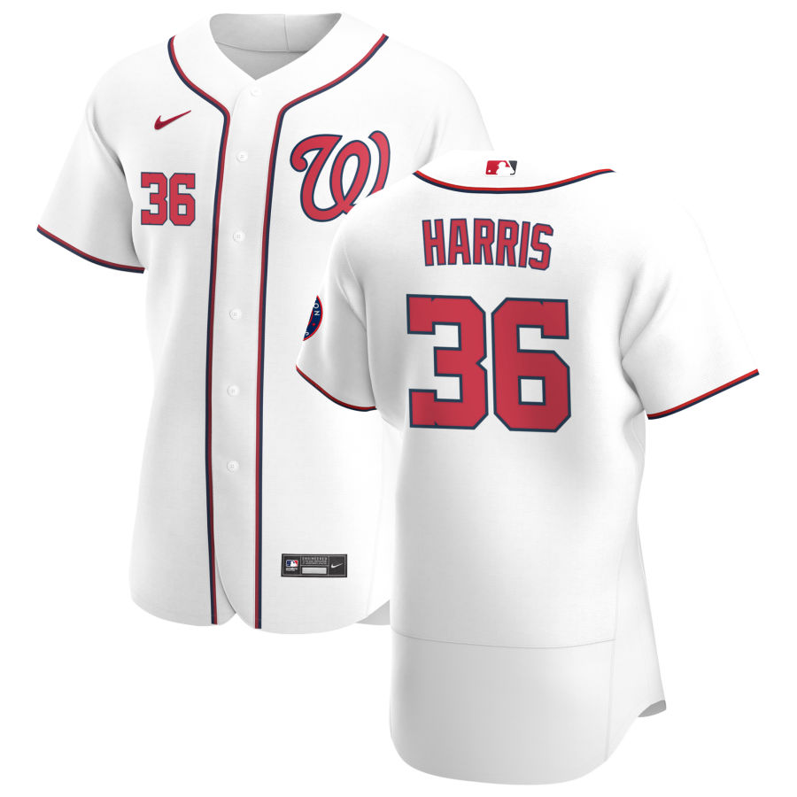 Personalized Washington Nationals #36 Will Harris Men’s White Home 2020 Authentic Player MLB Jersey