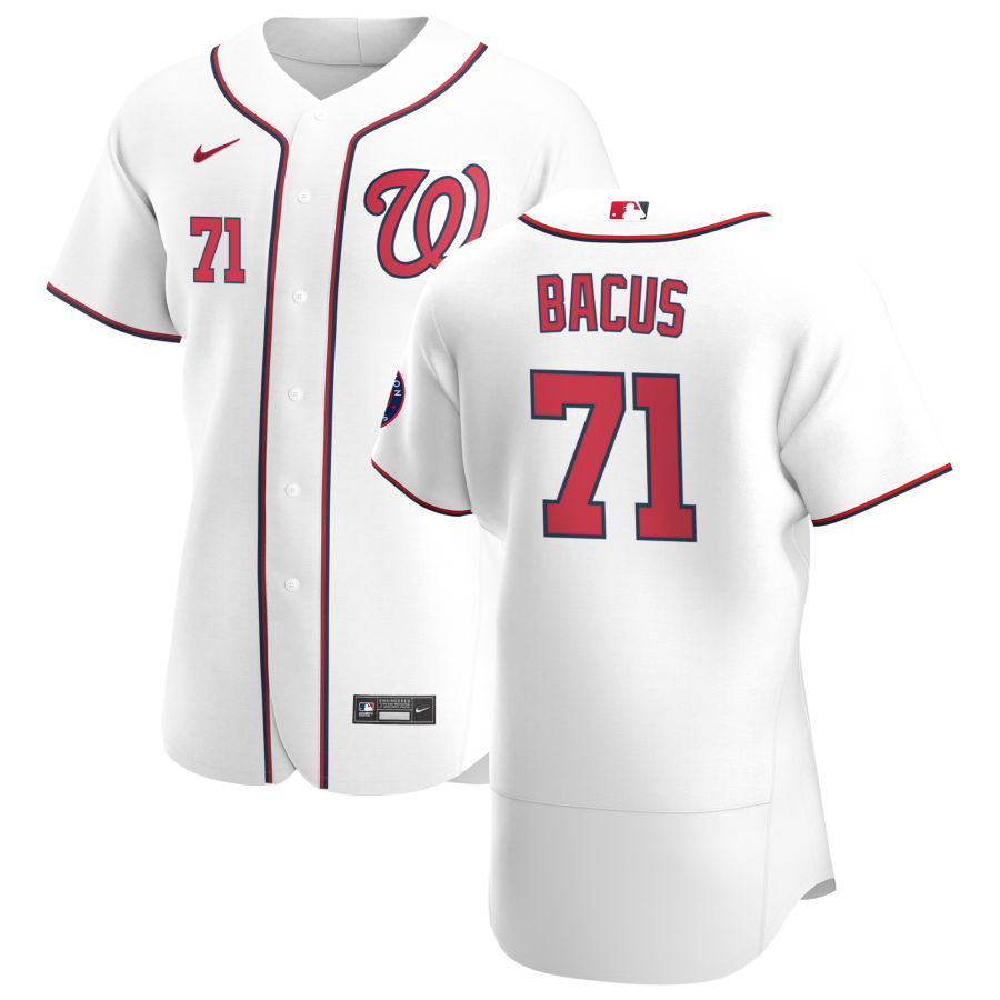 Personalized Washington Nationals #71 Dakota Bacus Men’s White Home 2020 Authentic Player MLB Jersey