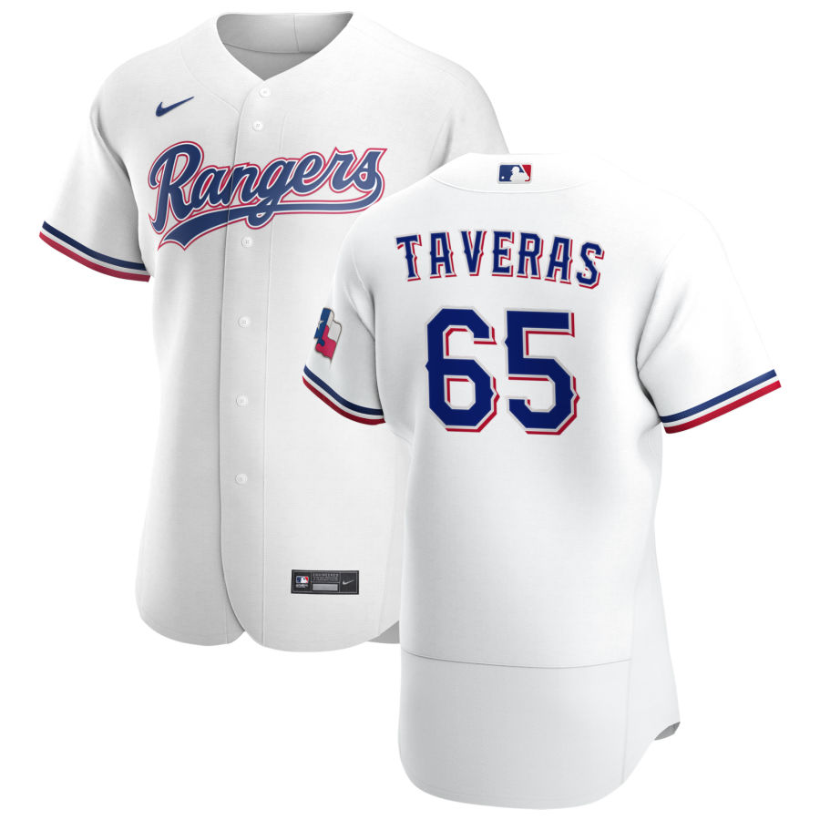 Personalized Texas Rangers #65 Leody Taveras Men’s White Home 2020 Authentic Player MLB Jersey