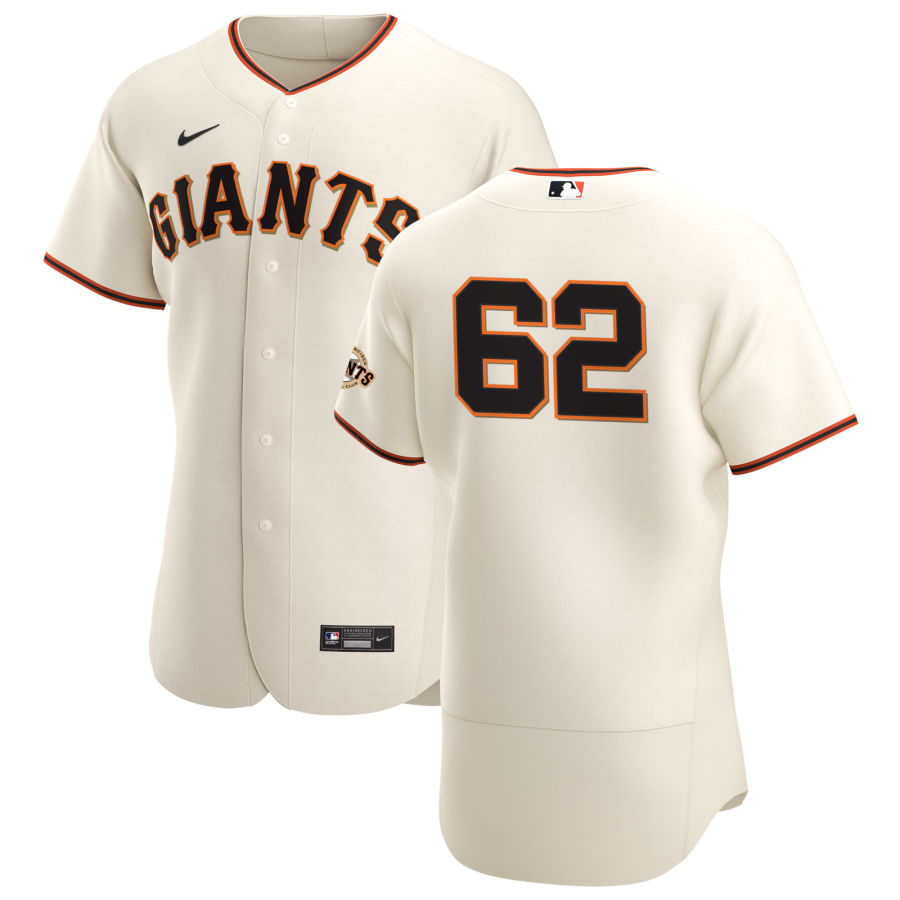 Personalized San Francisco Giants #62 Logan Webb Men’s Cream Home 2020 Authentic Player MLB Jersey