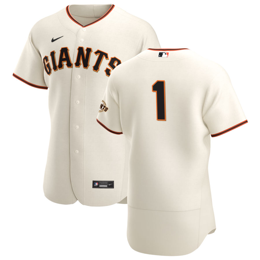Personalized San Francisco Giants #1 Mauricio Dubon Men’s Cream Home 2020 Authentic Player MLB Jersey